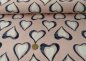 Preview: Love Heart Hilco Sweatstoff in rosé mit übergroßen Herzen
